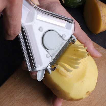 3-in-1 Rotating Vegetable Peeler with Triple-Blade Head