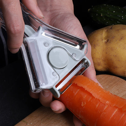 3-in-1 Rotating Vegetable Peeler with Triple-Blade Head