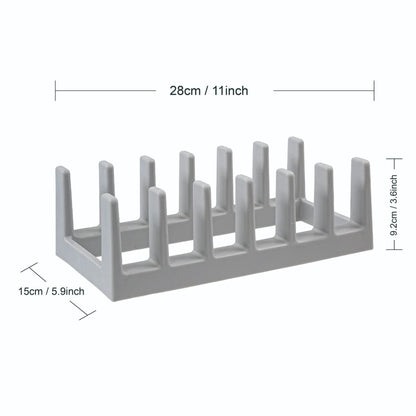 Multi-Slot Pot Lid & Plate Organizer Rack for Kitchen Countertop