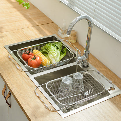 Expandable Over-the-Sink Colander & Drying Basket for Produce and Dishes