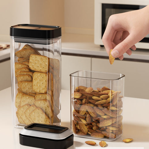 Clear Pantry Snack Container with Easy-Open Secure-Fit Lid