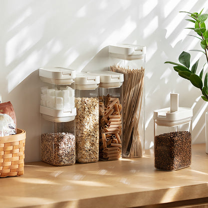 Clear Pantry Storage Containers with Flip-Top Pour Lids