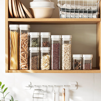 Clear Pantry Storage Containers with Flip-Top Pour Lids