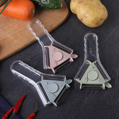 3-in-1 Rotating Vegetable Peeler with Triple-Blade Head