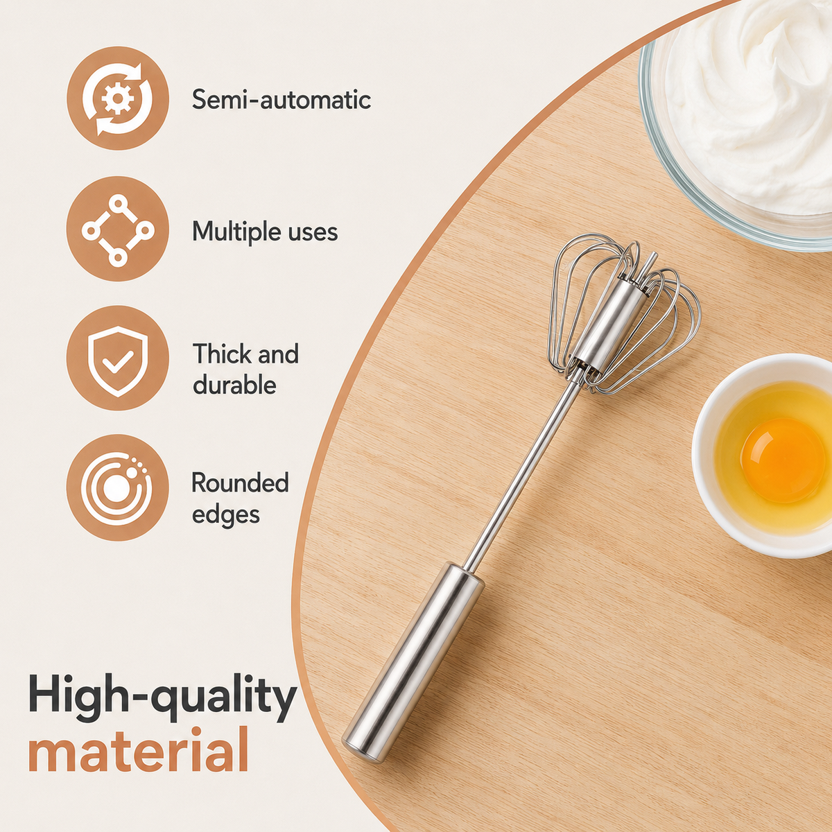 Stainless Steel Rotating Whisk VIP