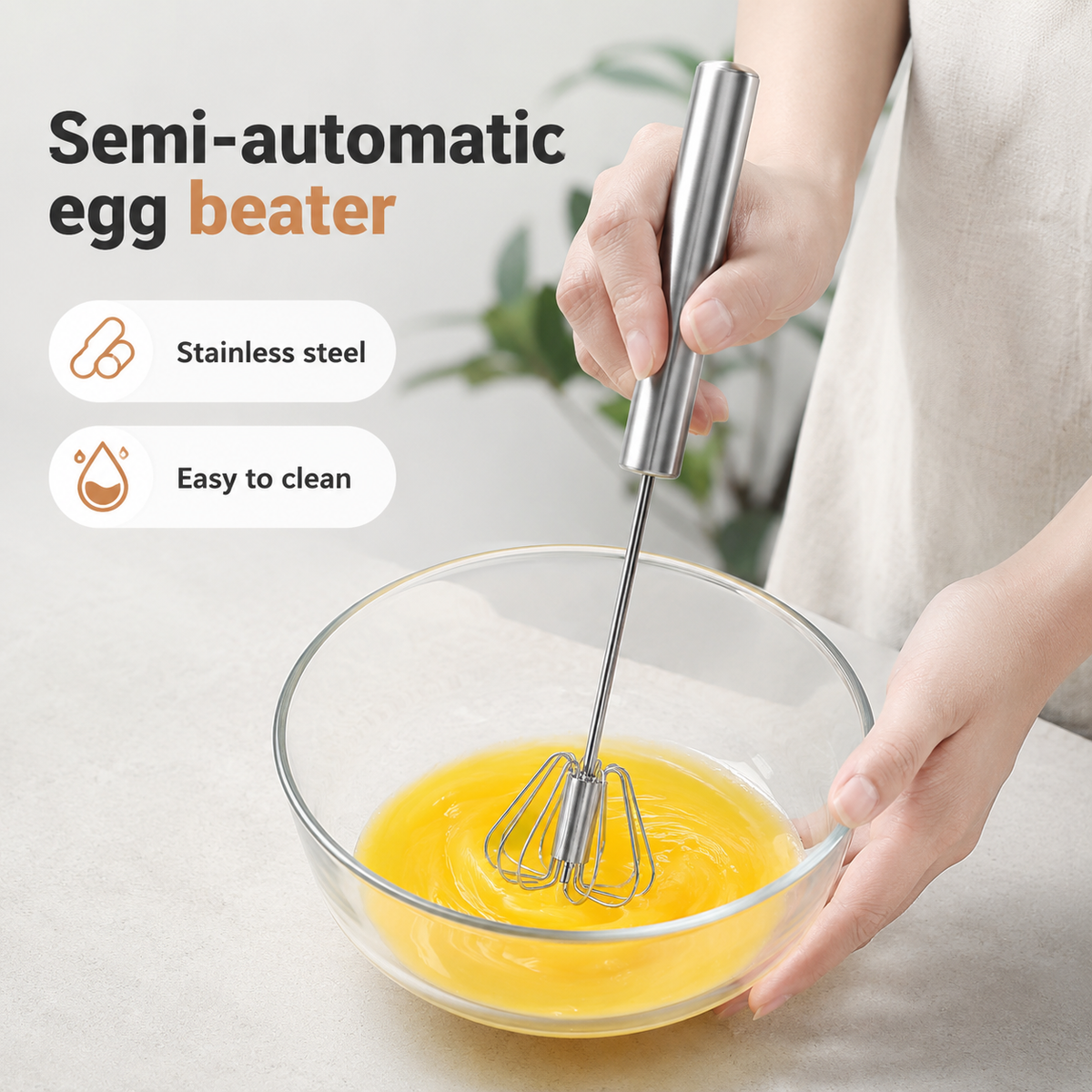Stainless Steel Rotating Whisk VIP